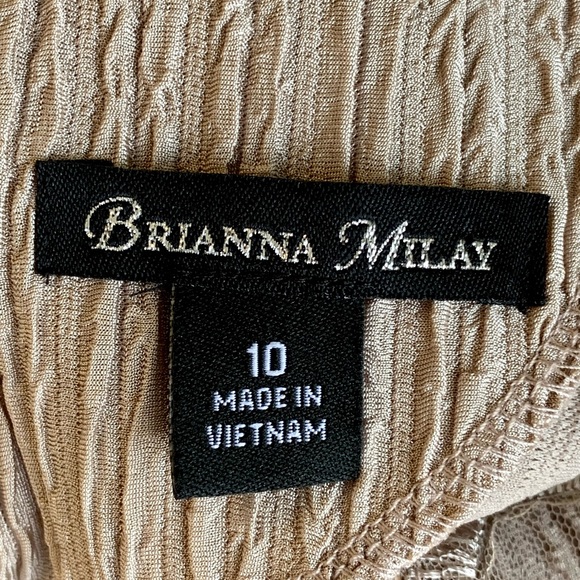 BRIANNA MILAY ALMOND MIDI DRESS. WOMEN’S SIZE 10 - Picture 9 of 12